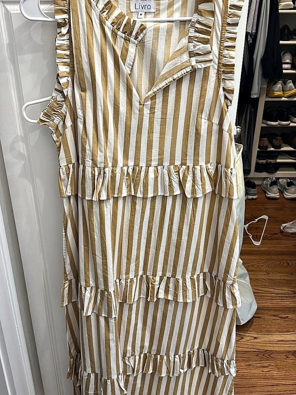 LIVRO Striped Maxi Dress size medium